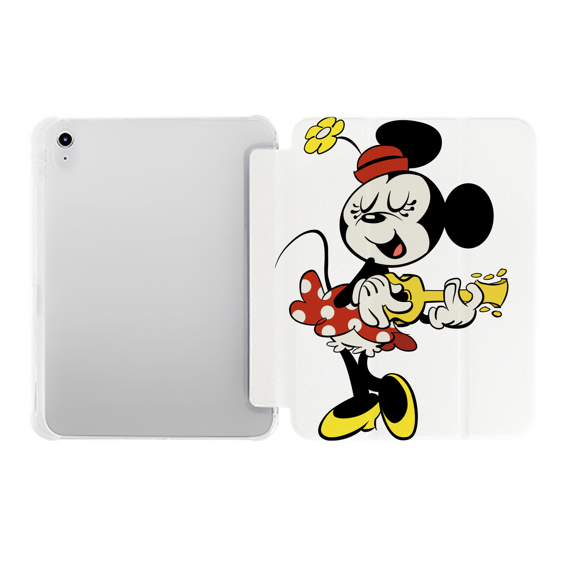 （画像用） ミッキーマウス Mickey Mouse IPad ケース ペン収納付き 三つ折りスタンド PUレザー×シリコン 対応機種9.5/10.5/10.9インチ